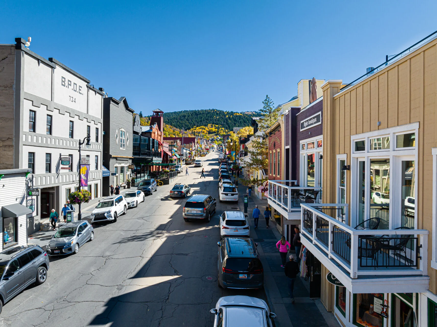 View of Park City's Main Street, which offers lots of shopping opportunities.